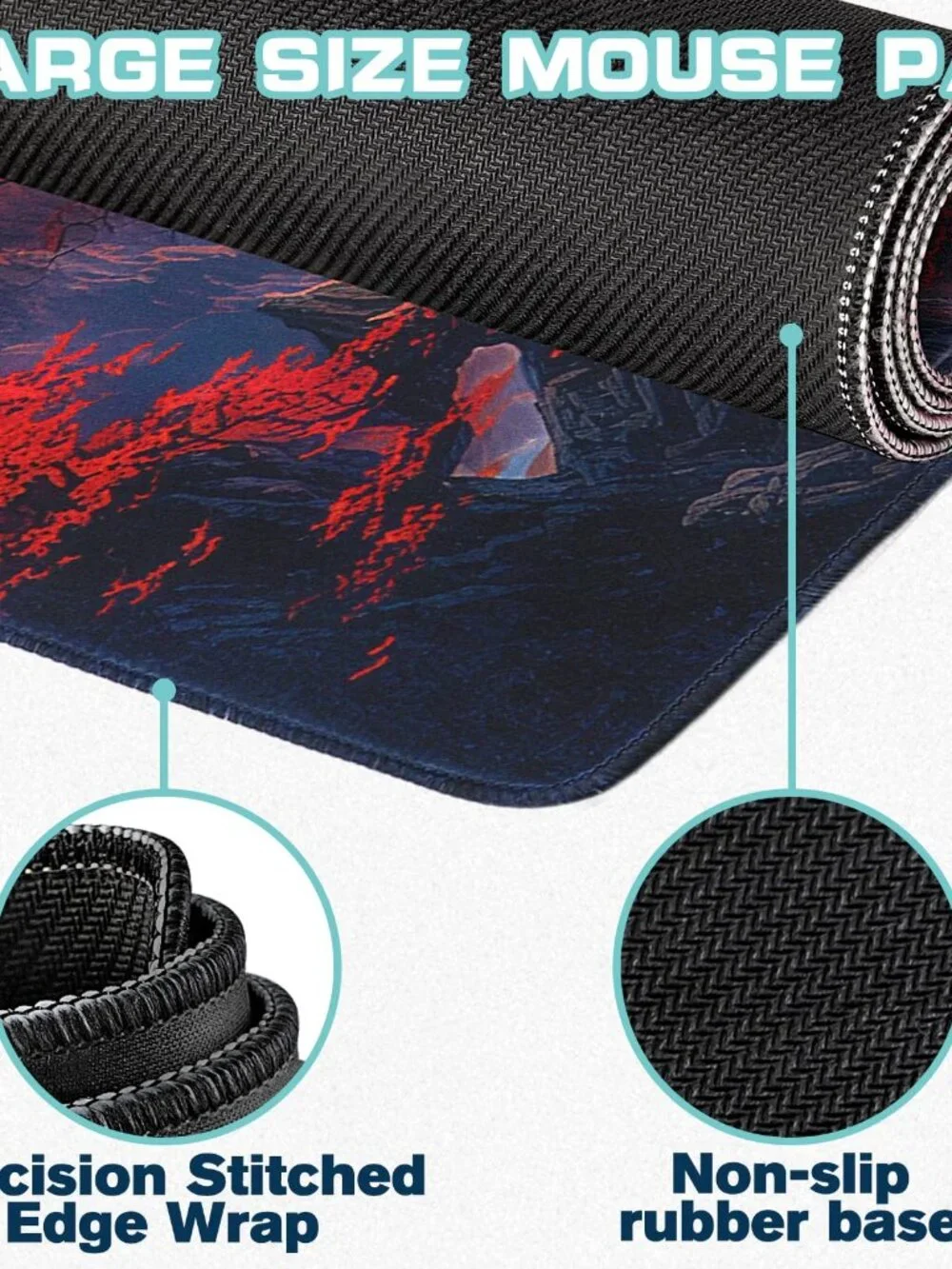 Mouse Pad Gaming - Desk Mat for Keyboard and Mouse - Japanese Red Cherry Blossom